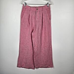 Carve Designs Women's Size Small Pink Linen Blend Wide Leg Pants Beach NWOT